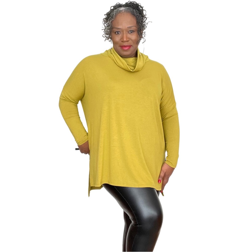 Plus Size Cowl Neck Pullover Knit Top Sizes 1x- 3x